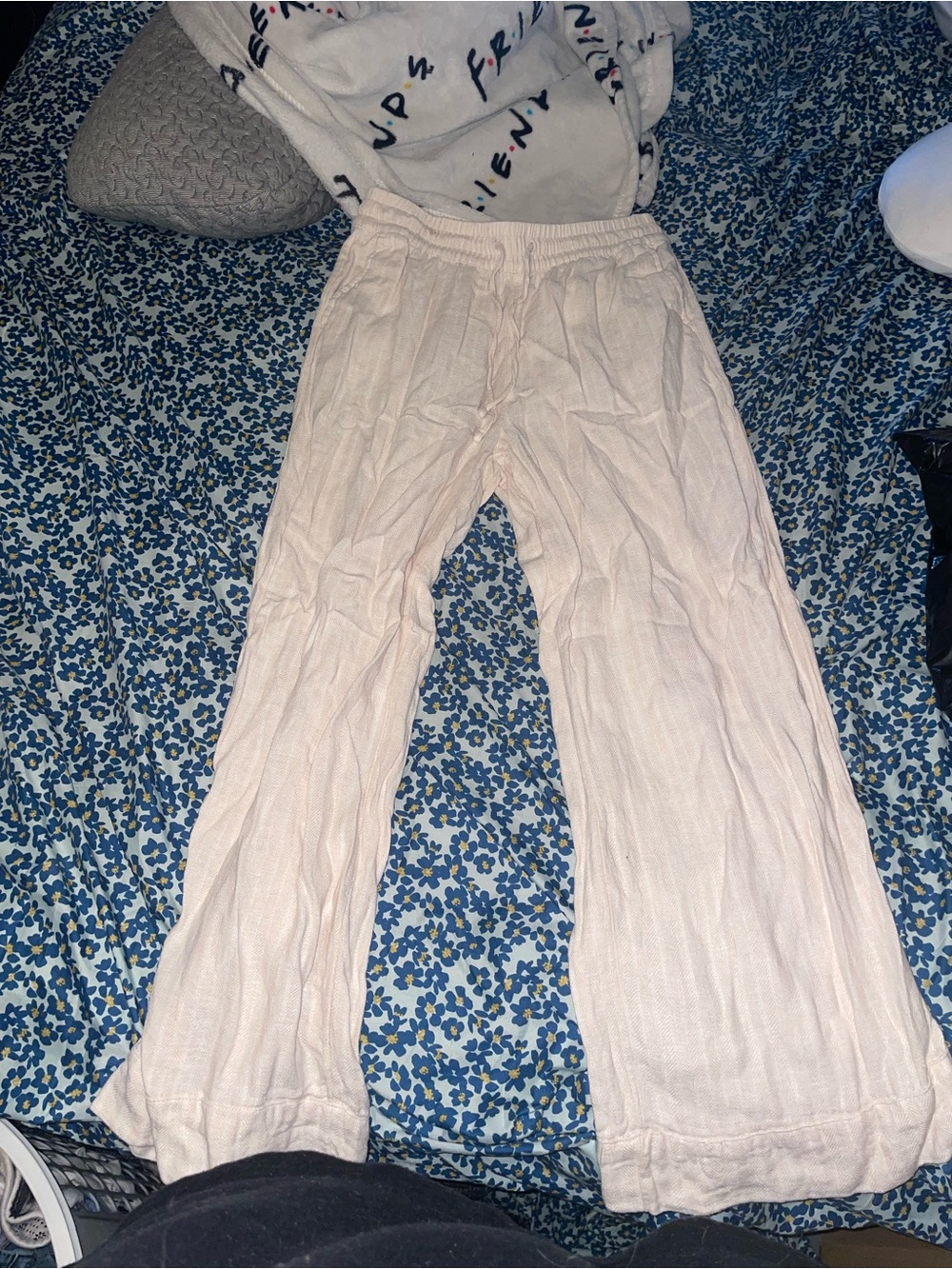 Time and Tru Pale Yellow Cozy Lounge Pants